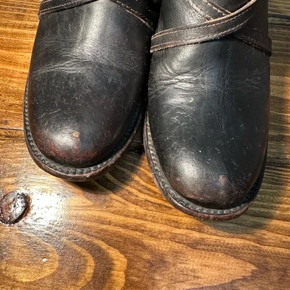 Freebird by Steven, Stair, Black/Brown Leather Strappy Ankle Boot / Bootie SZ 8 - Picture 9 of 9